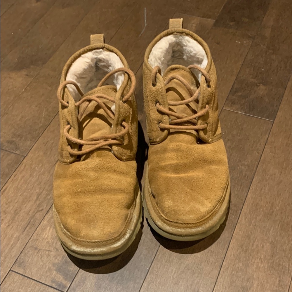 UGG Neumel Suede Lace-Up Boots in Tan